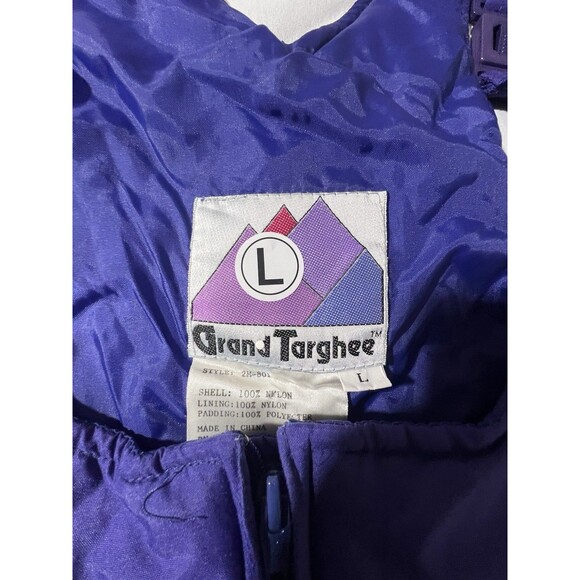 Grand Targhee Purple Snow Bib Full Zip Women’s L Style 2M-801 - Picture 2 of 10